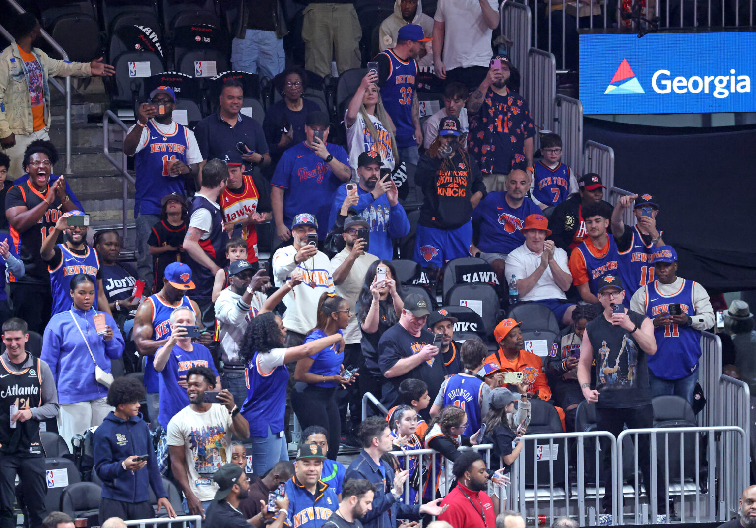 Knicks fans continue road takeovers in Atlanta: ‘Cool sight to see’