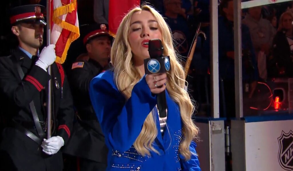 Sabres fans save anthem singer from potential catastrophe in ‘crazy but cool’ NHL playoffs scene