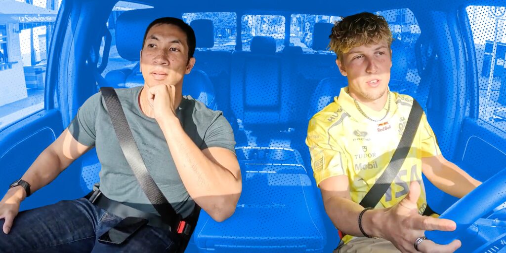 F1 Driver Liam Lawson Takes the Wheel of the MH Muscle Car