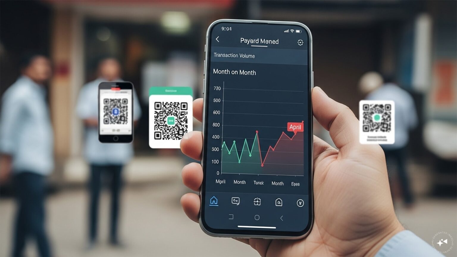 What explains the month-on-month dip in UPI transactions in April