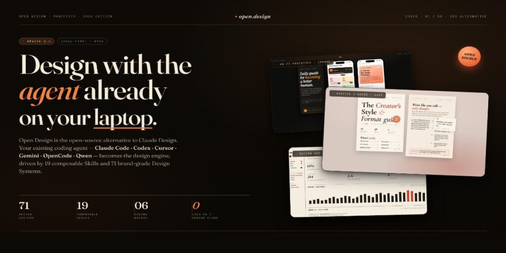 Open Design: Use Your Coding Agent as a Design Engine