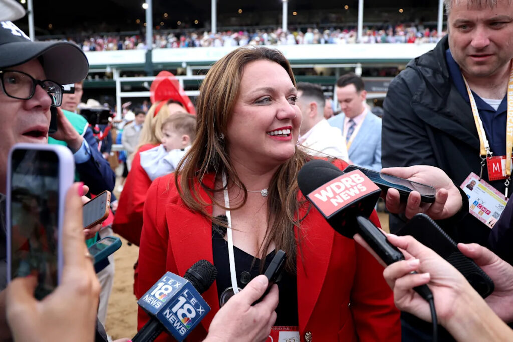 Kentucky Derby 2026: Watch Cherie DeVaux react to Golden Tempo's mad dash to win the race