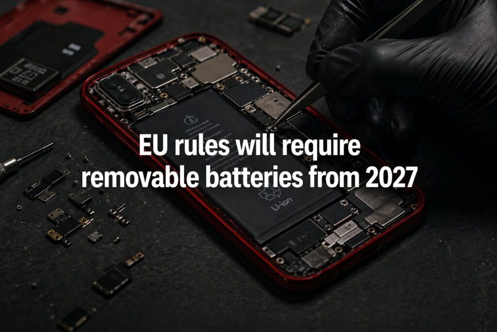 Removable batteries in smartphones will be mandatory in the EU starting in 2027