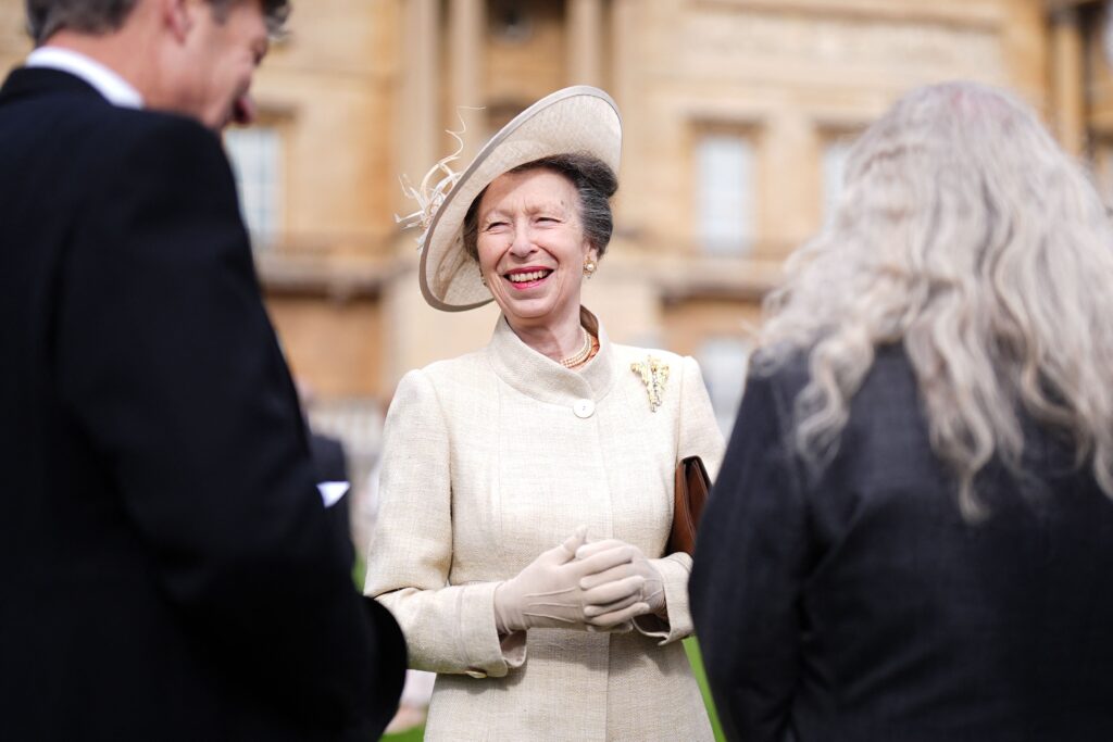 Princess Anne Wears Her Famous Stalactite Brooch to the Buckingham Palace Garden Party Princess Anne Wears Her Famous Stalactite Brooch to the Buckingham Palace Garden Party