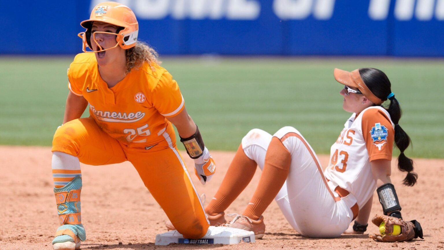 2026 Women’s College World Series: Tennessee stuns defending national champion Texas on Day 1
