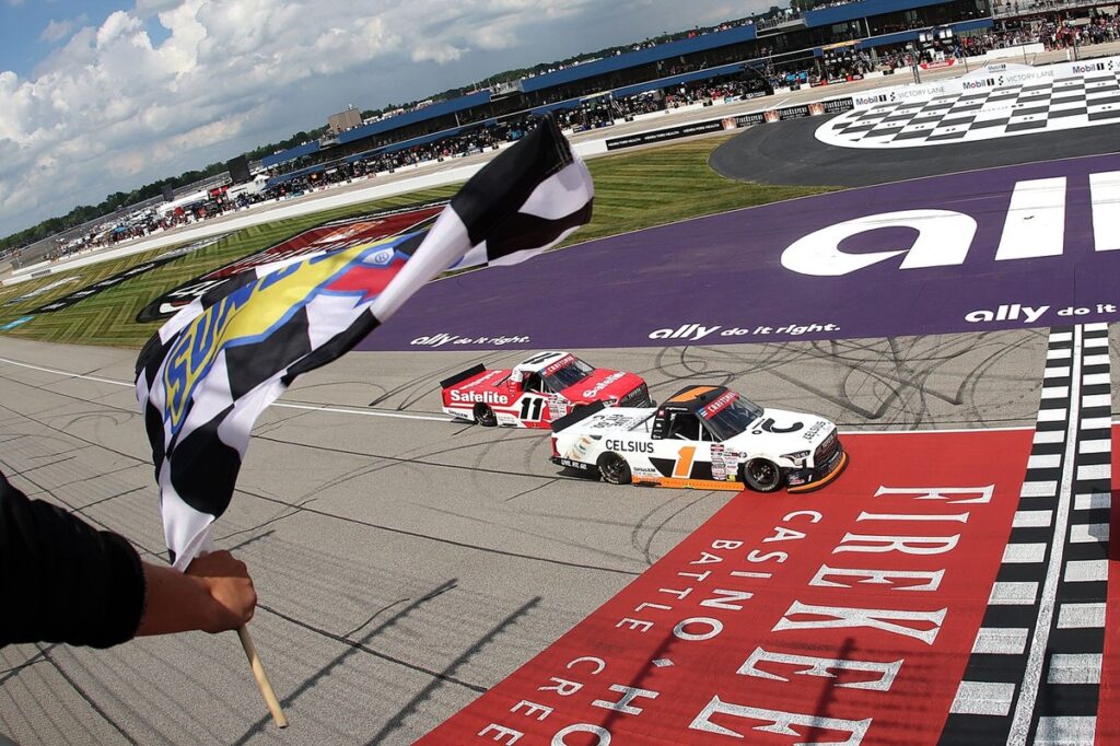 Corey Heim wins Michigan NASCAR Truck race in nail-biting finish Corey Heim wins Michigan NASCAR Truck race in nail-biting finish