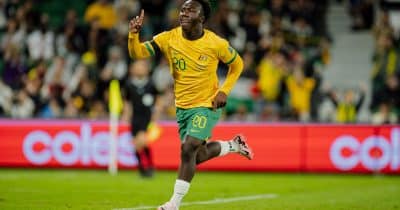 Nestory Irankunda scores Australia’s first World Cup goal against Turkiye Nestory Irankunda scores Australia’s first World Cup goal against Turkiye