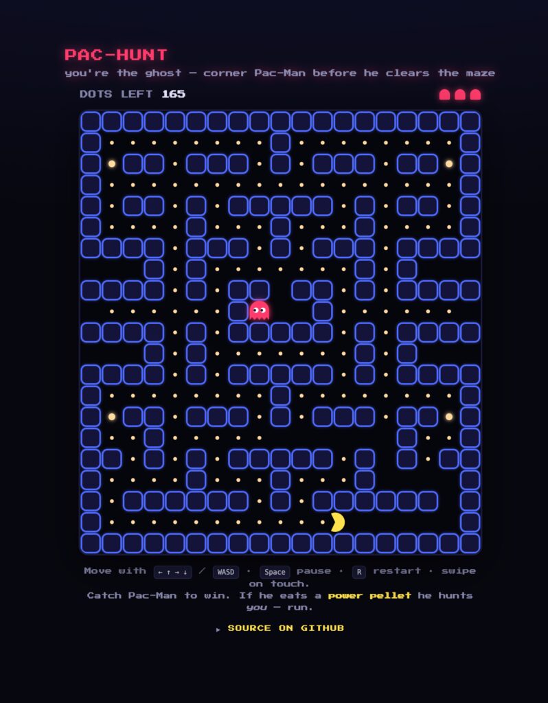 Pac-Man, but you’re the ghost