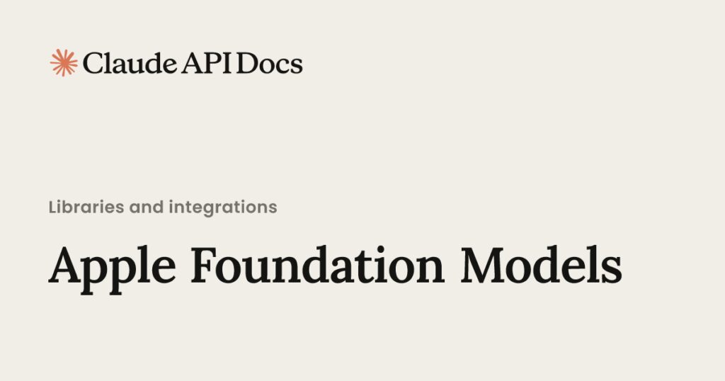 Apple Foundation Models