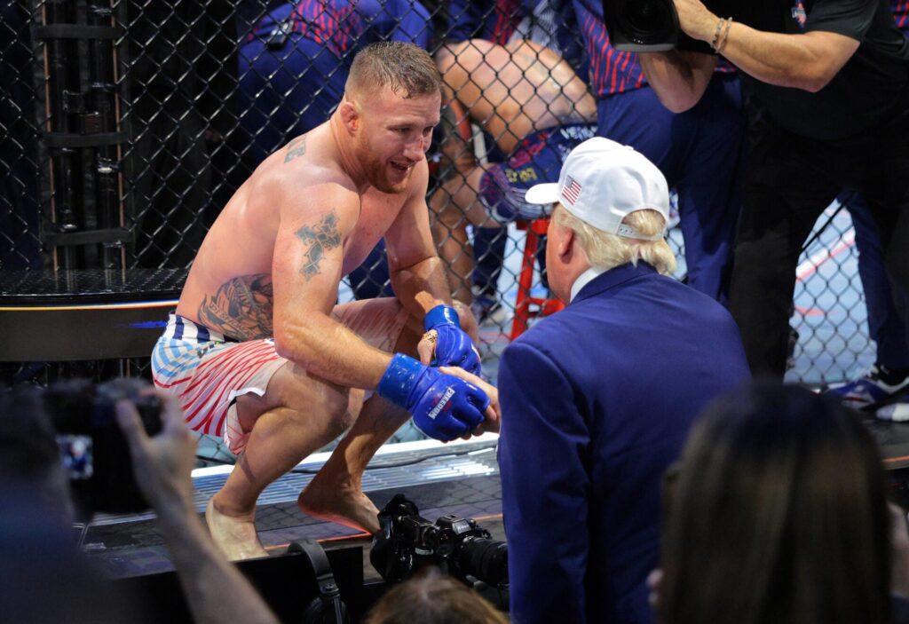 Ilia Topuria vs Justin Gaethje UFC Freedom 250 result: Historic upset as champion retires on the stool at the White House