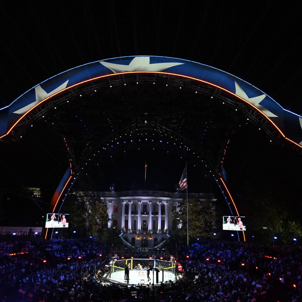 For His 80th Birthday, Trump Brought a Cage Match to the White House Lawn