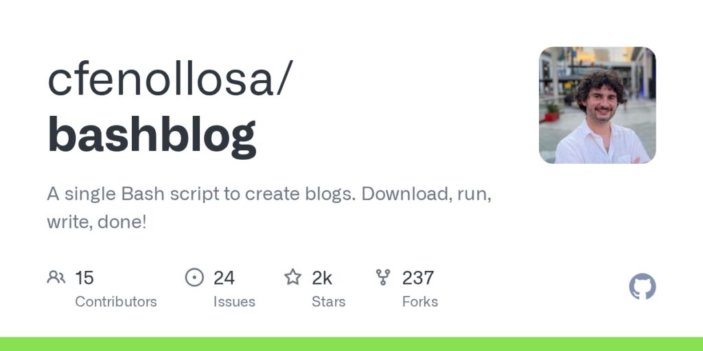 Bashblog – a single bash script to create blogs