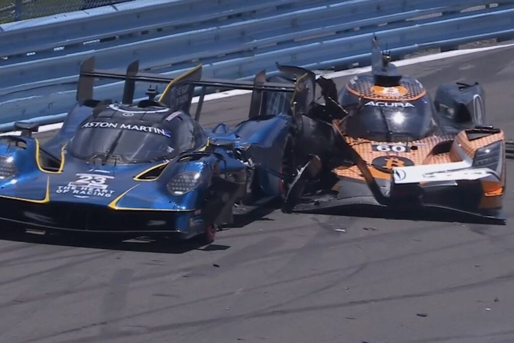 Bizarre caution crash ends hopes for Watkins Glen IMSA contenders