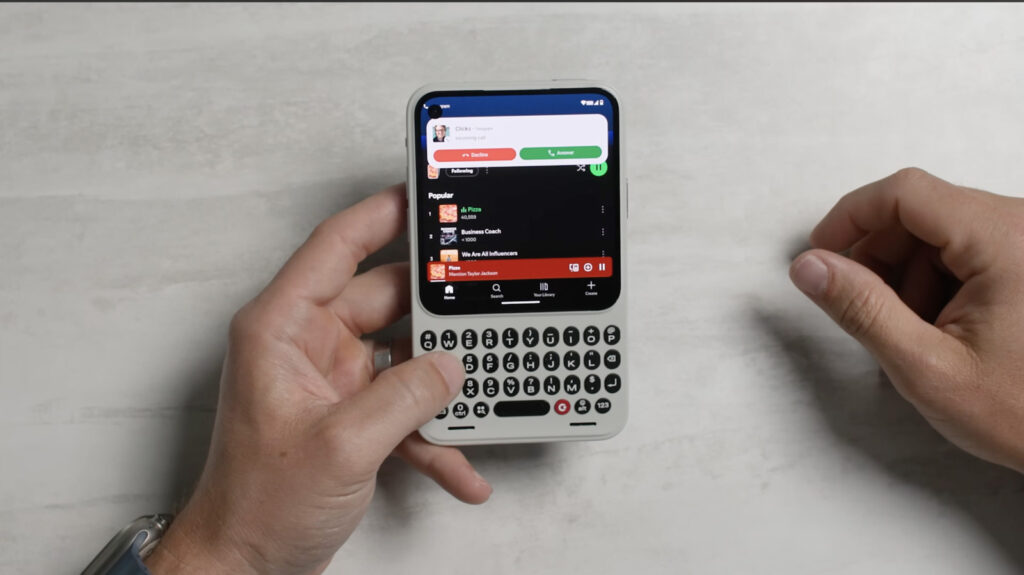 Clicks shows off its Communicator smartphone with a Blackberry-like keyboard Clicks shows off its Communicator smartphone with a Blackberry-like keyboard