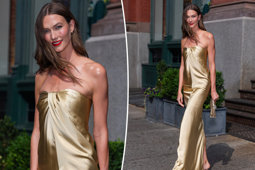 Karlie Kloss glows in head-to-toe gold for Taylor Swift and Travis Kelce’s wedding Karlie Kloss glows in head-to-toe gold for Taylor Swift and Travis Kelce’s wedding