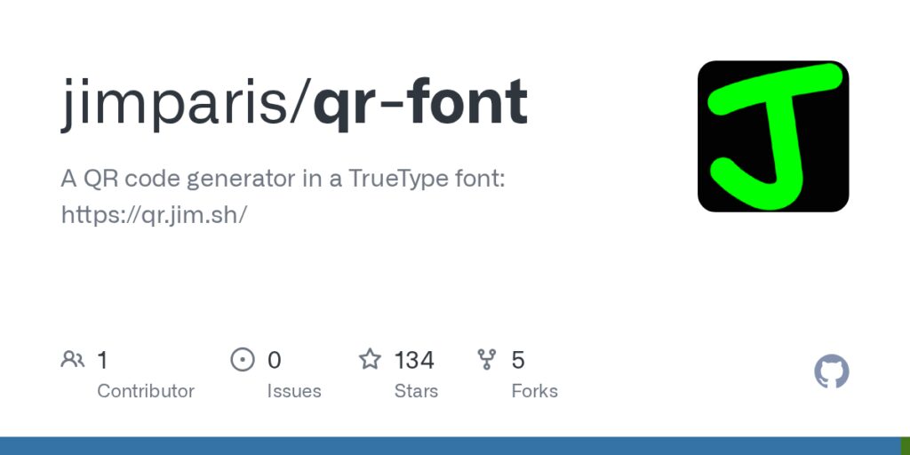 Jim’s TrueType QR Code Font