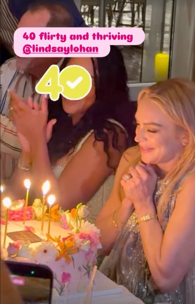 Lindsay Lohan celebrates her 40th birthday with family, friends and a toast in the Hamptons Lindsay Lohan celebrates her 40th birthday with family, friends and a toast in the Hamptons