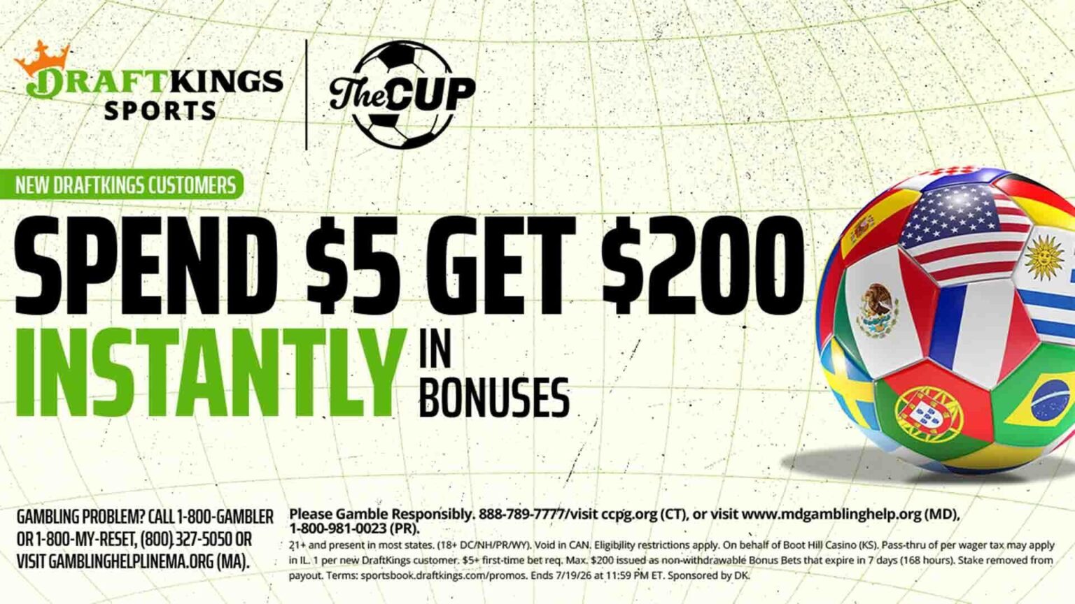 Use DraftKings promo code for $200 bonus bets by targeting Argentina vs. England, Messi, World Cup Wednesday