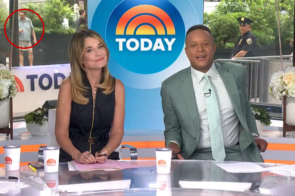 ‘Today’ show intruder spotted lurking behind Savannah Guthrie on live TV before storming studio ‘Today’ show intruder spotted lurking behind Savannah Guthrie on live TV before storming studio