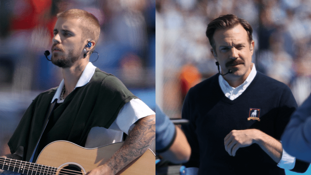 Jason Sudeikis Brings Ted Lasso to World Cup Halftime Show to Hype Up Justin Bieber Jason Sudeikis Brings Ted Lasso to World Cup Halftime Show to Hype Up Justin Bieber