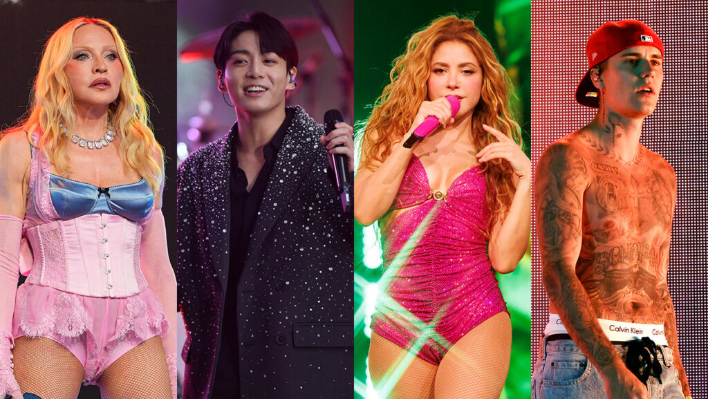 Madonna, Justin Bieber, BTS, Shakira Headline Jam-Packed First-Ever FIFA World Cup Final Halftime Show Madonna, Justin Bieber, BTS, Shakira Headline Jam-Packed First-Ever FIFA World Cup Final Halftime Show