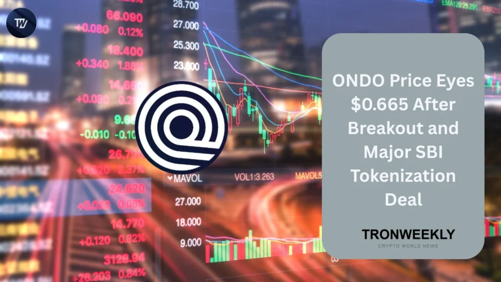 ONDO Price Eyes $0.665 After Breakout and Major SBI Tokenization Deal ONDO Price Eyes $0.665 After Breakout and Major SBI Tokenization Deal