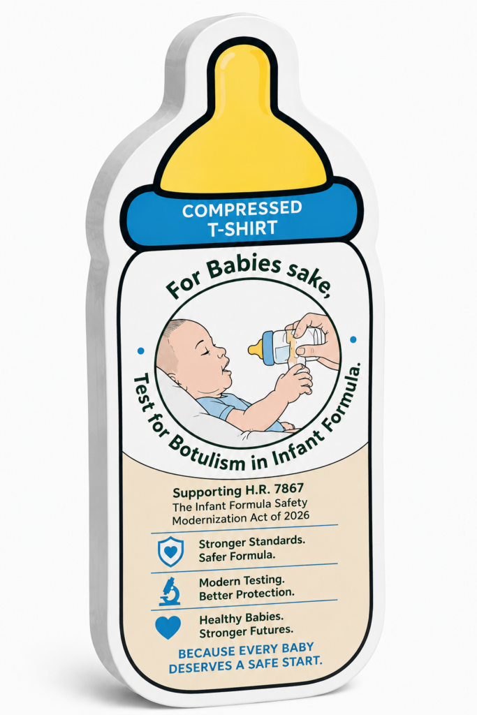 Publisher’s Platform: The T-Shirts Arrived. All of Them Say: Test Infant Formula for Botulism.