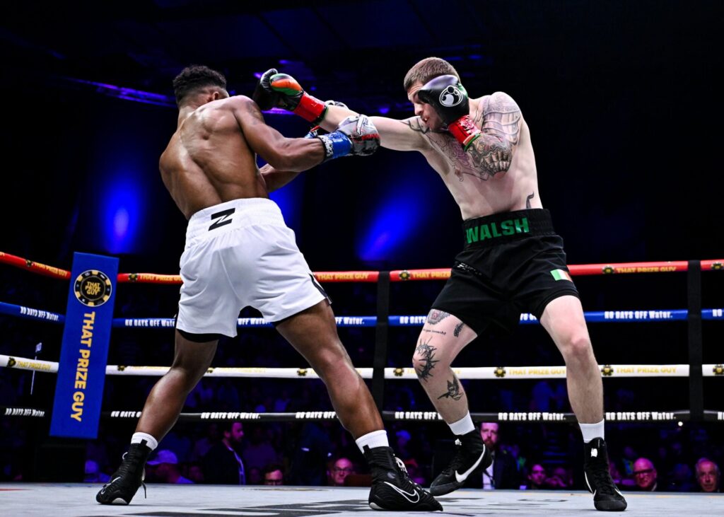 Callum Walsh overcomes knockdown to beat Tyler Denny in front of Dana White as Zuffa Boxing comes to Dublin