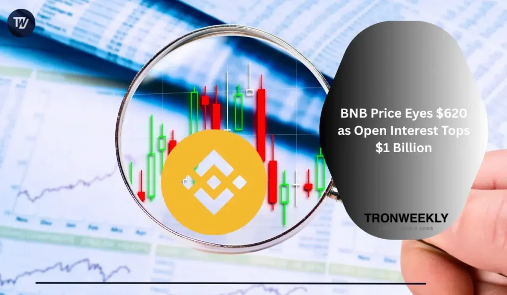 BNB Price Eyes $620 as Open Interest Tops $1 Billion BNB Price Eyes $620 as Open Interest Tops $1 Billion