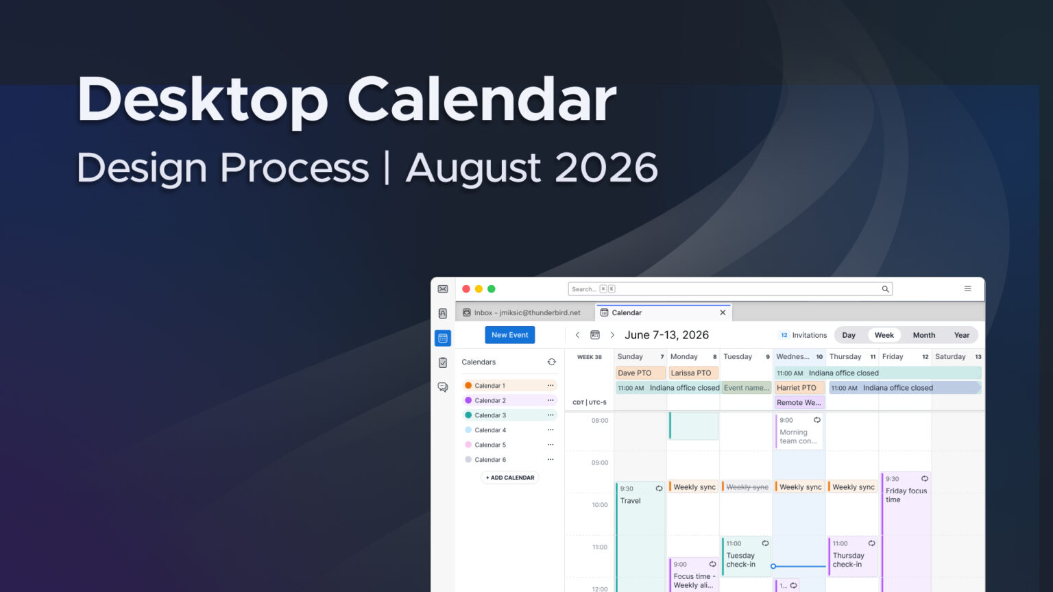 Thunderbird’s Desktop Calendar Visual Redesign
