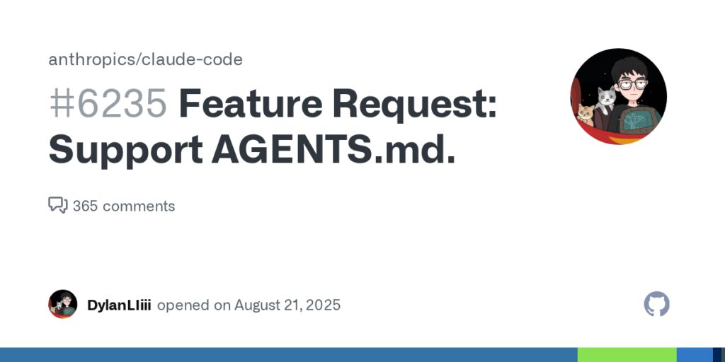 Feature Request: Support AGENTS.md Feature Request: Support AGENTS.md