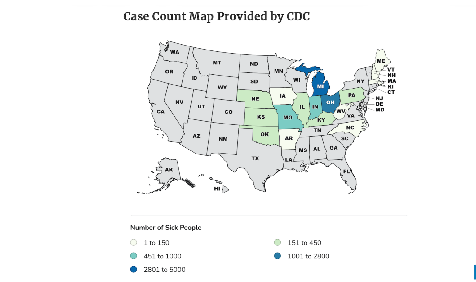 Patient count for parasite outbreak linked to lettuce tops 10,000