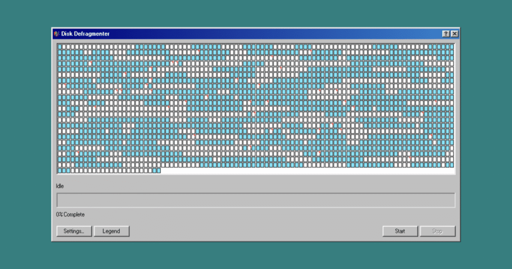Defrag98: Windows 98 Disk Defragmenter Simulator Online Defrag98: Windows 98 Disk Defragmenter Simulator Online