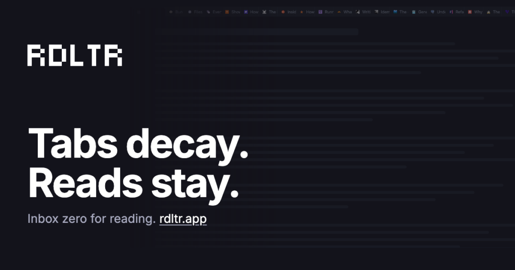 Show HN: Rdltr – Inbox zero for your reading list