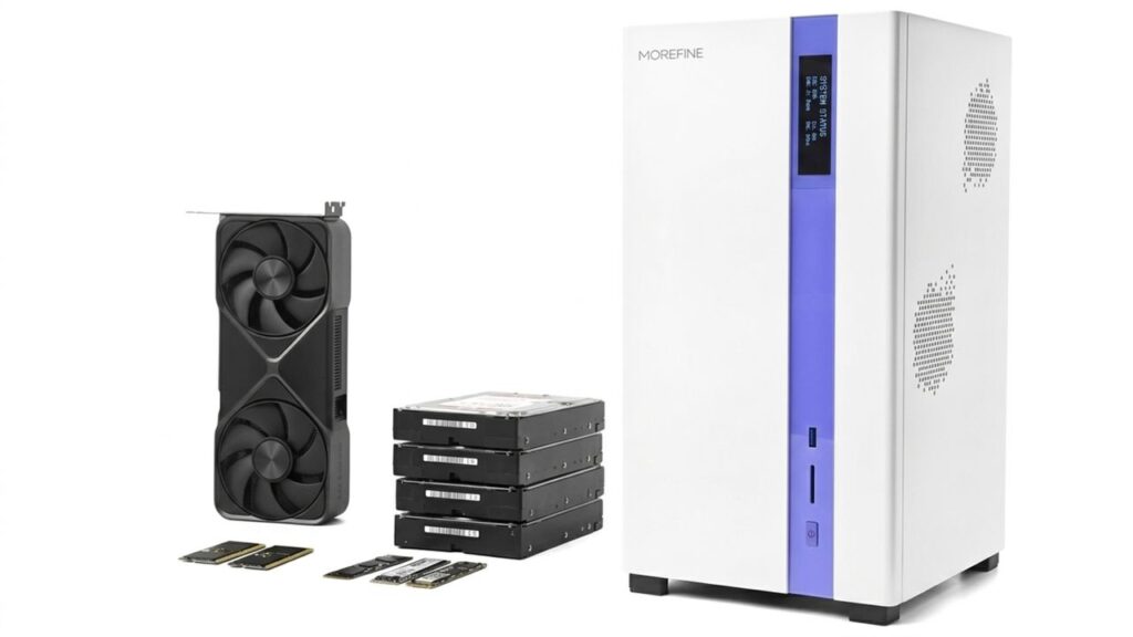Vertical GPU, top-loading HDDs: Morefine’s 4-bay NAS is unlike any AI workstation PC I’ve ever seen, thanks to a simple physics law Vertical GPU, top-loading HDDs: Morefine’s 4-bay NAS is unlike any AI workstation PC I’ve ever seen, thanks to a simple physics law