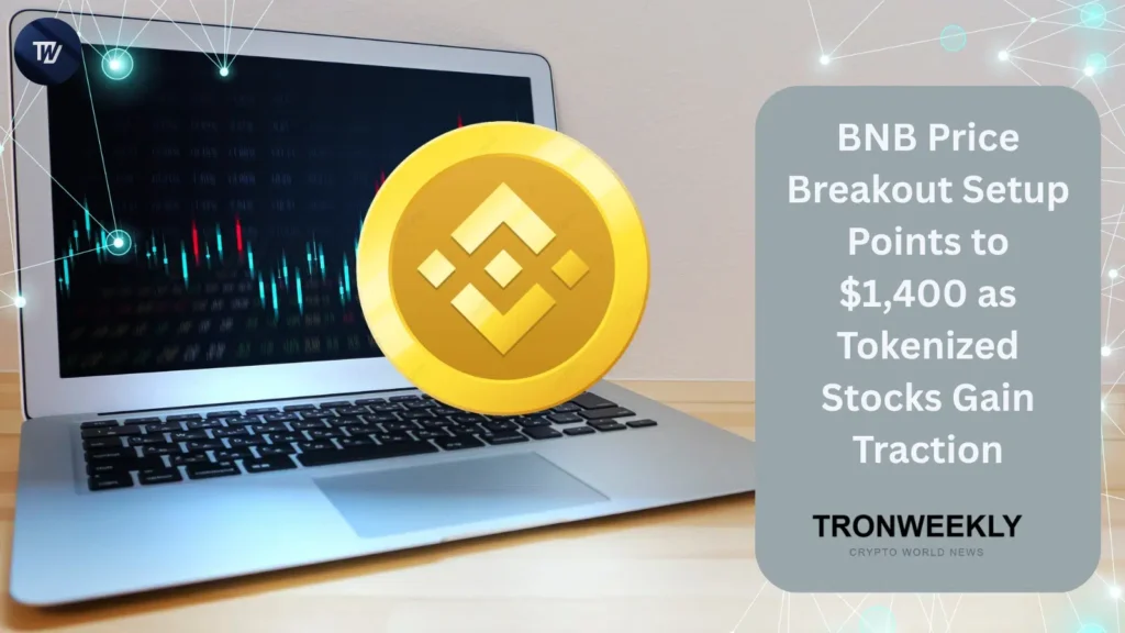 BNB Price Breakout Setup Points to $1,400 as Tokenized Stocks Gain Traction BNB Price Breakout Setup Points to $1,400 as Tokenized Stocks Gain Traction