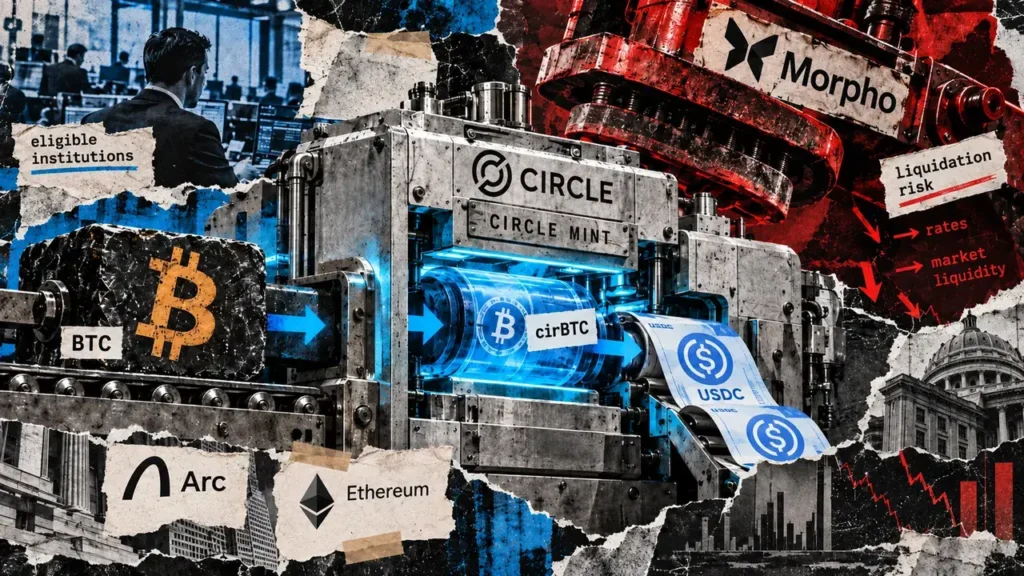 Circle launches Bitcoin-backed USDC borrowing, leaving liquidation risk with Morpho protocol Circle launches Bitcoin-backed USDC borrowing, leaving liquidation risk with Morpho protocol