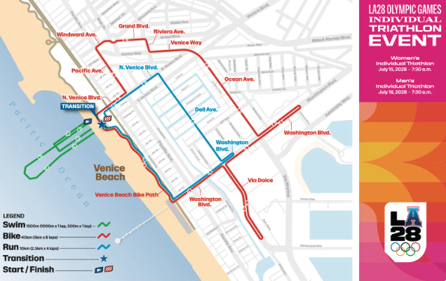 These are the LA 2028 Olympic Triathlon Courses These are the LA 2028 Olympic Triathlon Courses