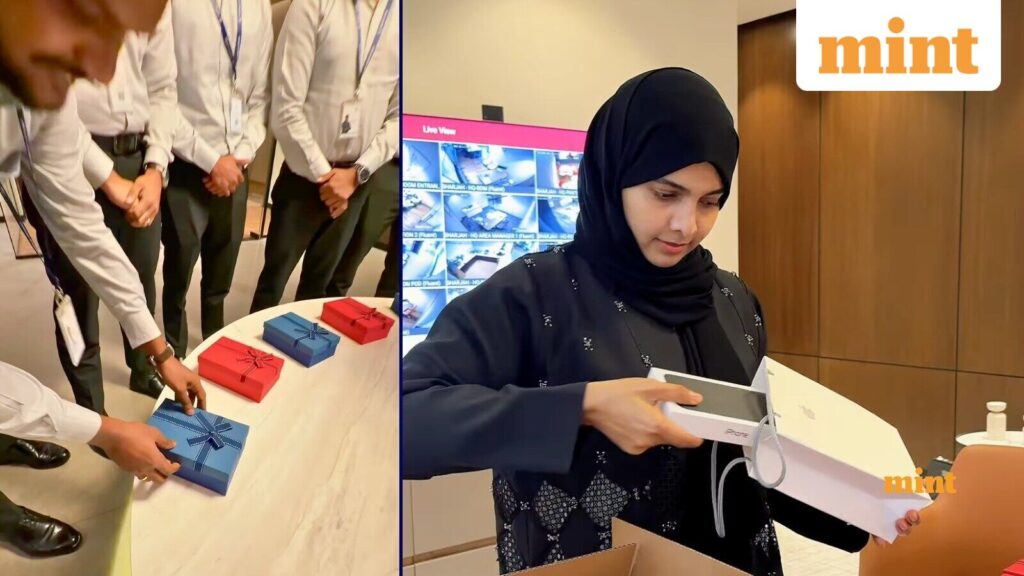 ‘My boss says this is AI’: Indian MD in UAE gifts iPhone to employees; social media reacts to viral video ‘My boss says this is AI’: Indian MD in UAE gifts iPhone to employees; social media reacts to viral video