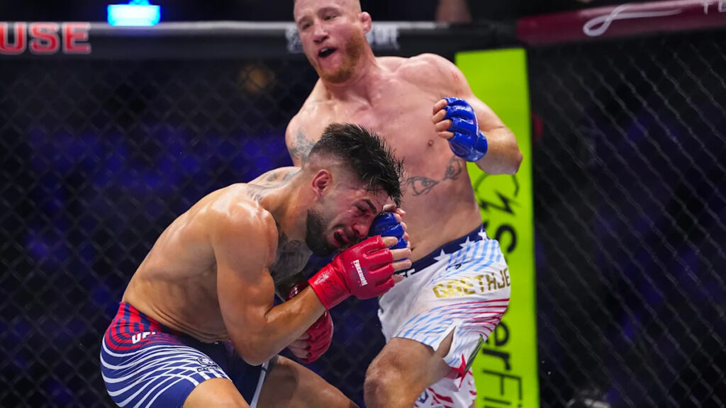 Justin Gaethje unfazed by Ilia Topuria’s loaded gloves claim: “I think the internet’s crazy, man”