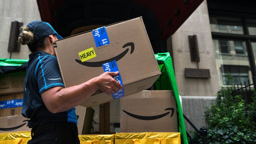 Amazon has a $40 6-tier corner shelf with LED lights that can hold up to 150 pounds