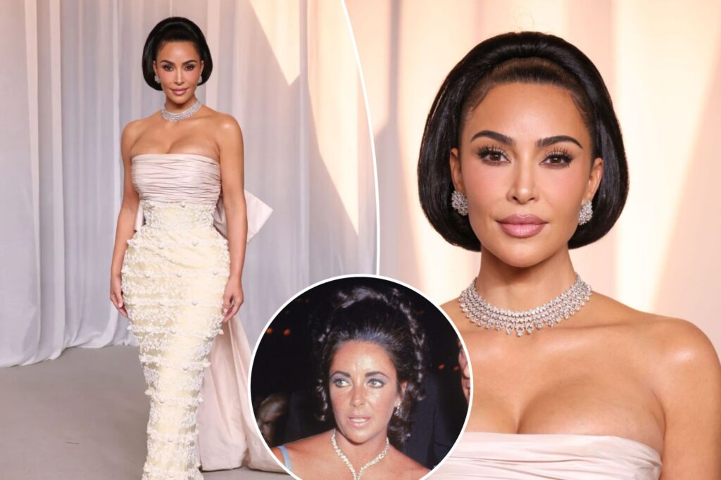 Kim Kardashian channels Elizabeth Taylor on the Academy Museum Gala 2026 red carpet Kim Kardashian channels Elizabeth Taylor on the Academy Museum Gala 2026 red carpet