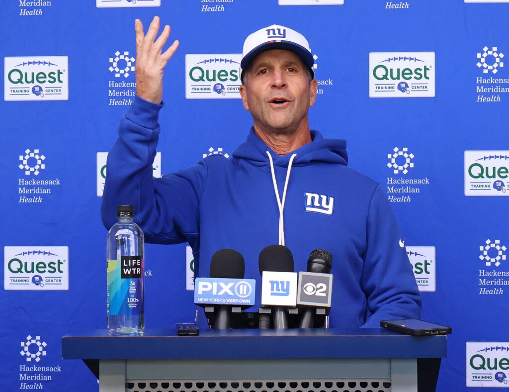 John Harbaugh has no time for second-guessing in pursuit of his singular Giants goal John Harbaugh has no time for second-guessing in pursuit of his singular Giants goal