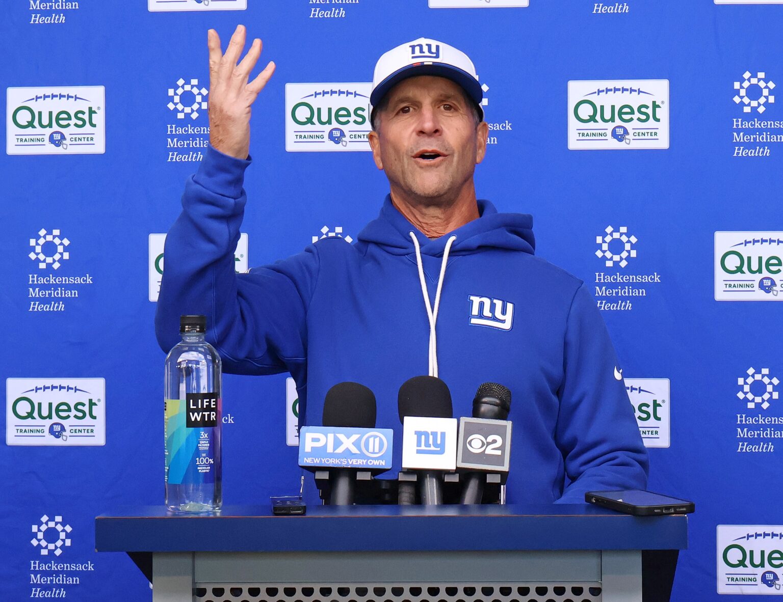 John Harbaugh has no time for second-guessing in pursuit of his singular Giants goal John Harbaugh has no time for second-guessing in pursuit of his singular Giants goal